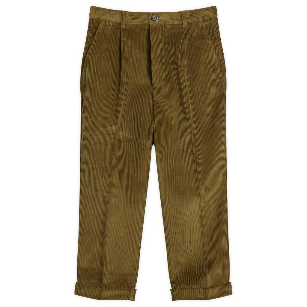 AMI Paris Men's Corduroy Velvet Carrot Pants Bronze